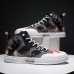 Men Ink Painting Ice Silk Canvas Comfy High Top Breathable Casual Sneakers