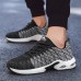 Men Sports Knitted Fabric Breathable Air-cushion Casual Running Shoes