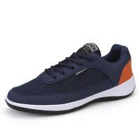 Men Splicing Mesh Fabric Comfy Breathable Non Slip Casual Running Shoes