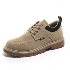 Men Synthetic Suede Comfy Round Toe Wearable Casual Tooling Sneakers