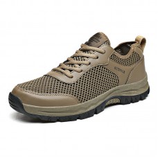 Men Mesh Breathable Non-slip Soft Outdoor Hiking Shoes