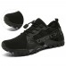 Men Outdoor Breatahble Knitted Fabric Comfy Non Slip Soft Easy Elastic Lace Up Sneakers Men Outdoor Breatahble Knitted Fabric Comfy Non Slip Soft Easy Elastic Lace Up Sneakers