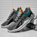 Men Breathable Mesh Lace-Up Panel Casual Running Sneakers Dad Shoes