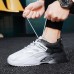 Men Shoes Breathable Mesh Color Changing Lace Up Running Walking Sneakers