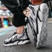Men Breathable Lace-Up Embossed Casual Running Sneakers Dad Shoes