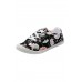 Women's Shoes - Multicolor Floral Print Criss Cross Drawstring Flat Sneakers