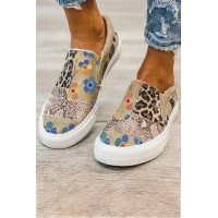 Animal Floral Print Splicing Cloth Shoes Sneakers