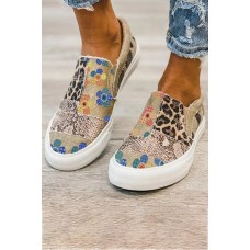 Animal Floral Print Splicing Cloth Shoes Sneakers