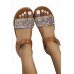 Sandals - Brown Sequin Pleather Open Toe Sandals