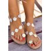 Sandals - White Casual Tropical Floral Flip Flop Sandals