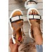 Sandals - Brown Two Tone Slingback Sport Sandals