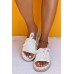 Sandals - White Lace Up Open Toe Canvas Sandals