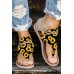Sandals - Summer Sunflower Zipper Flat Sandals