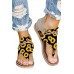 Sandals - Summer Sunflower Zipper Flat Sandals