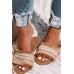 Slippers - Khaki Bohemian Flat Open Toe Slipper