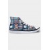 Men's Shoes - Sky Blue Men's American Flag High Top Espadrilles