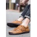 Men's Shoes - Brown Letter Stitch Trim Lace-up Men's Retro Shoes Men's Shoes - Brown Letter Stitch Trim Lace-up Men's Retro Shoes