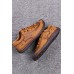 Men's Shoes - Brown Letter Stitch Trim Lace-up Men's Retro Shoes Men's Shoes - Brown Letter Stitch Trim Lace-up Men's Retro Shoes