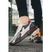 Men's Shoes - Gray Color Block Lace-up Men's Sneakers