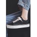 Men's Shoes - Black Men's Low Top Canvas Sneakers