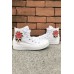 Men's Shoes - White Skull Floral Print High Top Men's Canvas Sneakers