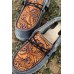 Men's Shoes - Brown Men's Cloth Shoes Simple Cool Trendy Print Casual Shoes