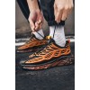 Orange Men's Lace up Sports Running Basketball Shoes